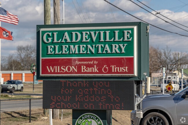 Gladeville Elementary is located at 8840 Stewarts Ferry Pike in Mount Juliet Tennessee.