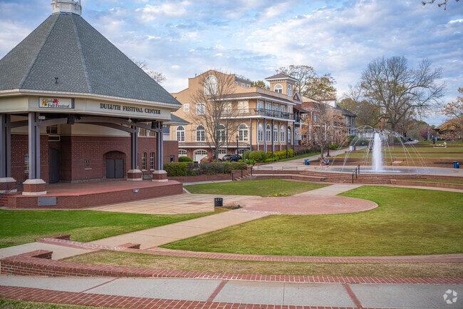 The green space of the Duluth Town Center is home to several festivals throughout the year.