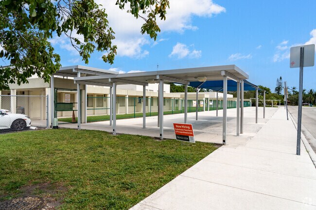The entrance to Calusa Elementary School in Miami, FL.