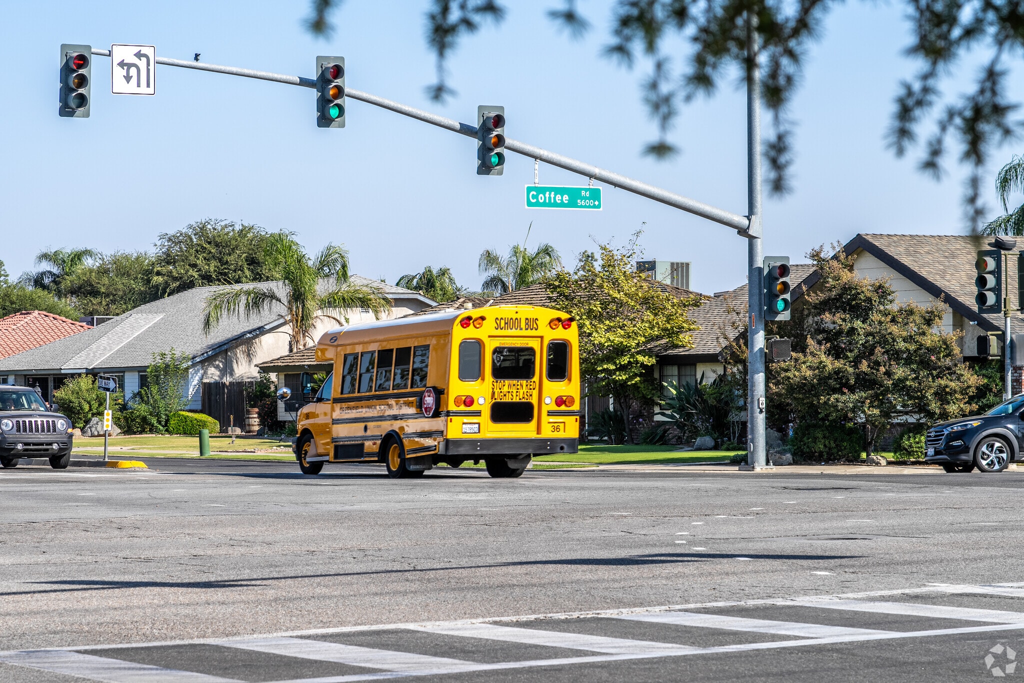 Eagle Ranch provides a school bus service for its students.