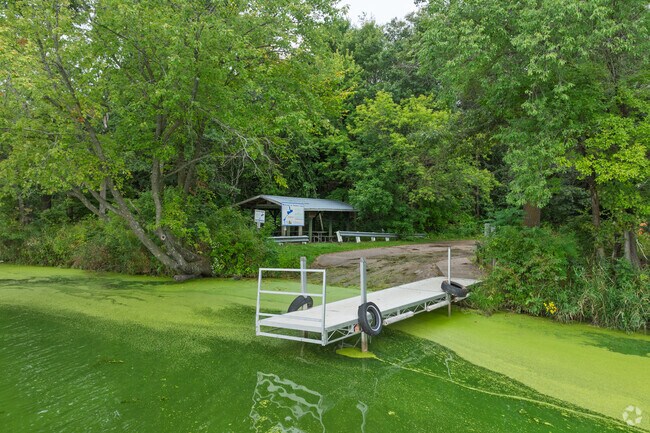 Fish from the dock at Northwest Landing Park.
