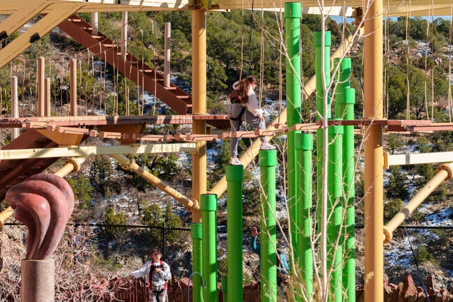 The obstacle course at Cave of the Winds Park.