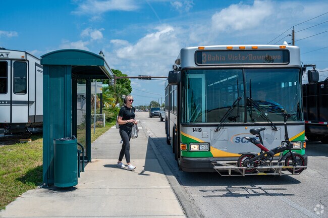 Breeze Transit buses run along Bee Ridge Road into downtown Sarasota.