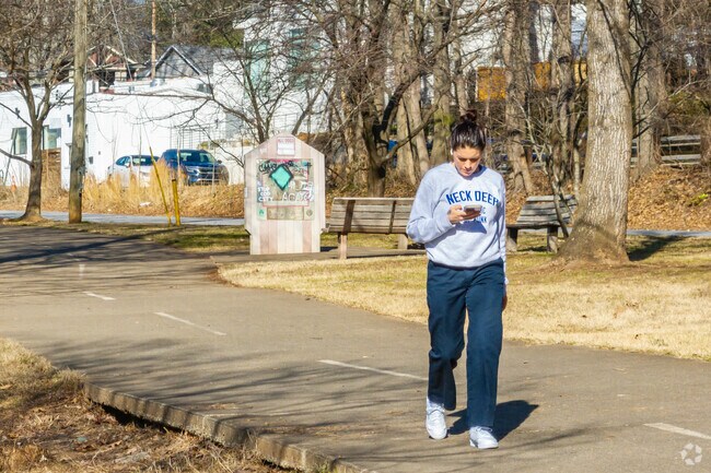 The Trolley Trail leads to Kirkwood, just east of Edgewood.