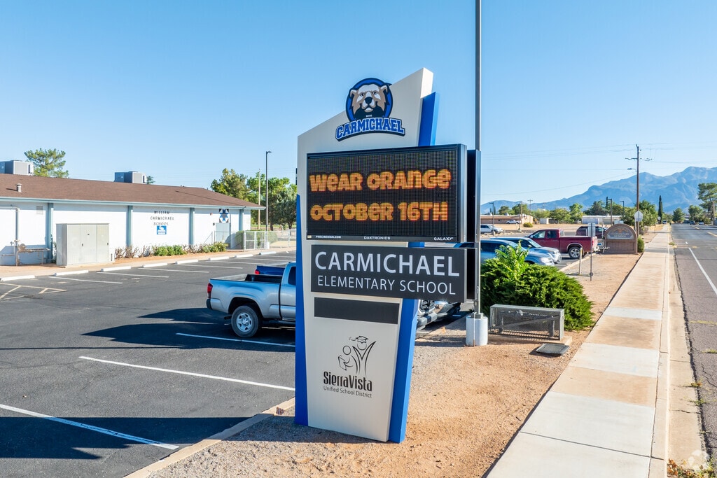 Carmichael Elementary School is part of the Sierra Vista Unified District.