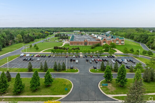 Tecumseh High School has ample parking for teachers and parents during school events.