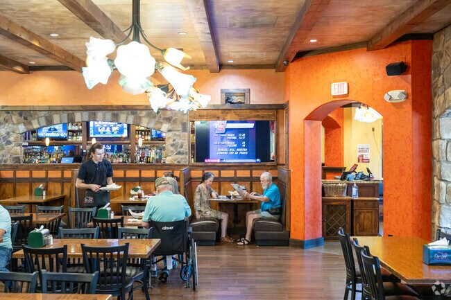 Warm, colorful dining room at Don Juan Mexican Restaurant in Green Oak.