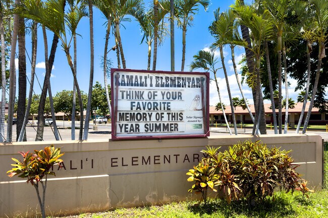 Kamali'i Elementary School is located near Piilani Hwy.