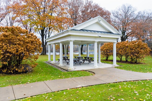Halfmoon Lighthouse Park has a quiet picnic area to keep you protected from a rainy day.