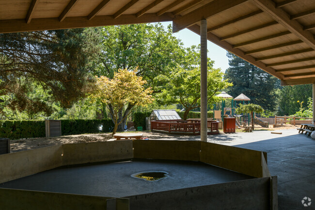 Canopy play area for students at West Hills Montessori School.