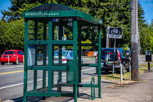 Mass transportation is easy to access in West Olympia.