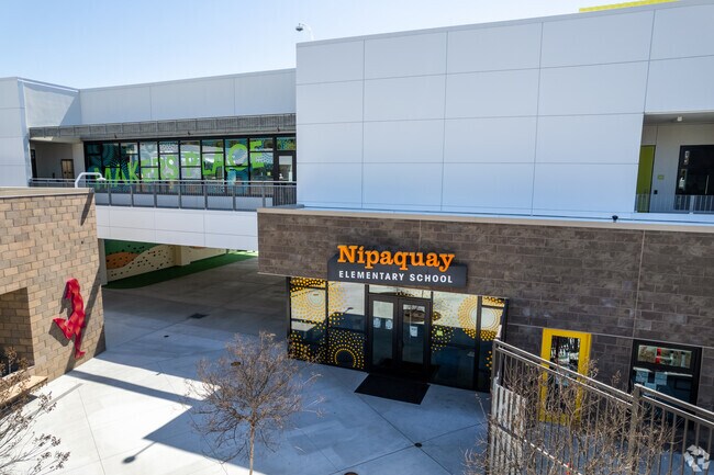 An entrance view to Nipaquay Elementary in Mission Valley.