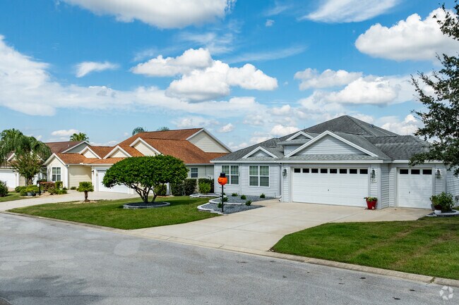 Village of Amelia homes often have attached golf cart garages.