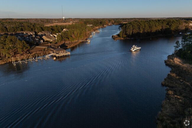 Boaters enjoy calm waters and scenic views along the Elizabeth River in Chesapeake.