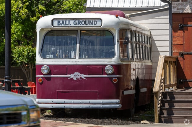The Burger Bus has a cool old school bus that you can sit and eat in in Ball Ground, GA.