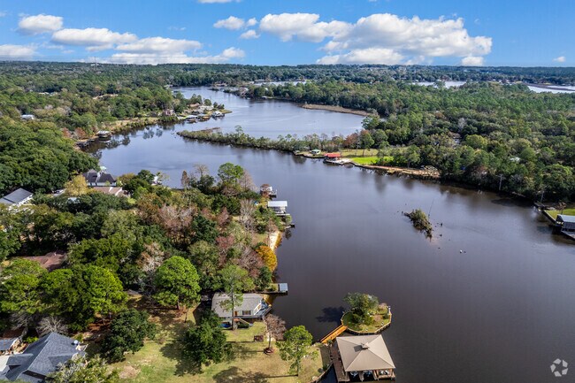 Many homes in South Orchards sit directly off the water.