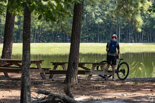 Take a bike ride at the nearby Tom Triplett Park located near Pooler, Georgia.