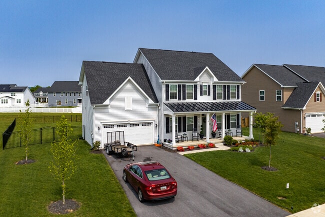 Many new homes in Walkersville come equipped with garages and front porches.