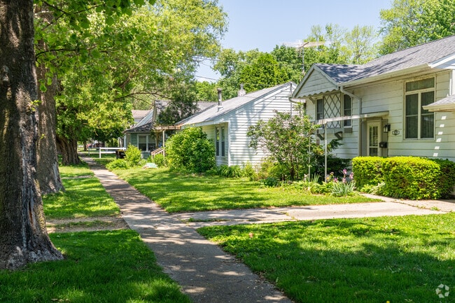 Sidewalks and tree-lined streets are typical in the residential areas of Oregon, IL.