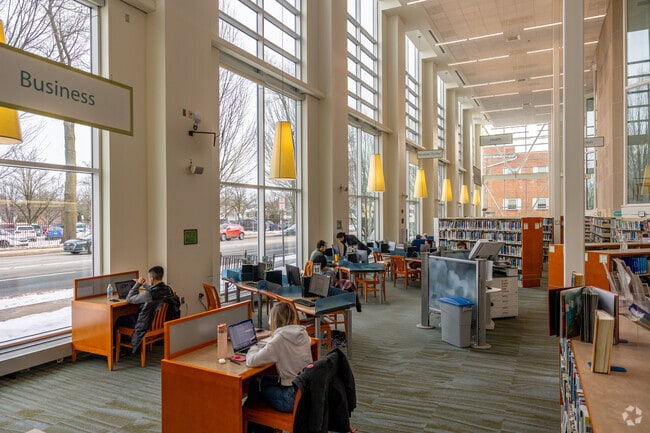 Ludington Library serves as a cornerstone of Bryn Mawr, blending historic architecture with modern amenities.