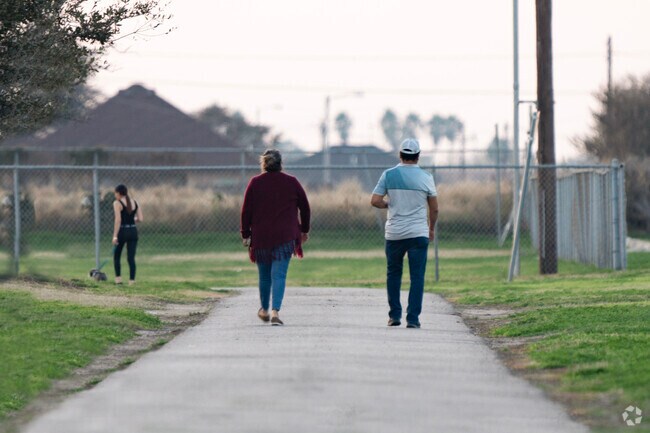 Sylvias park has multiple walking trails, playground and two basketball courts.