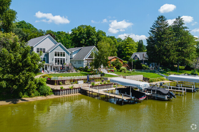 Some homes in Fox River Grove sit on the river front, offering private access to the water.