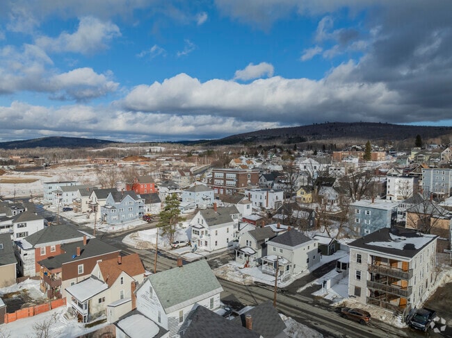 An aerial view of the town of Berlin with a wide variety of multifamily housing options available.