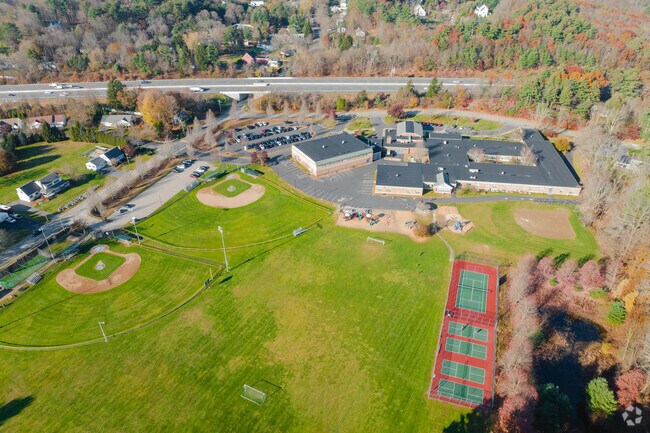 Mary E Finn School has large baseball fields for their students.