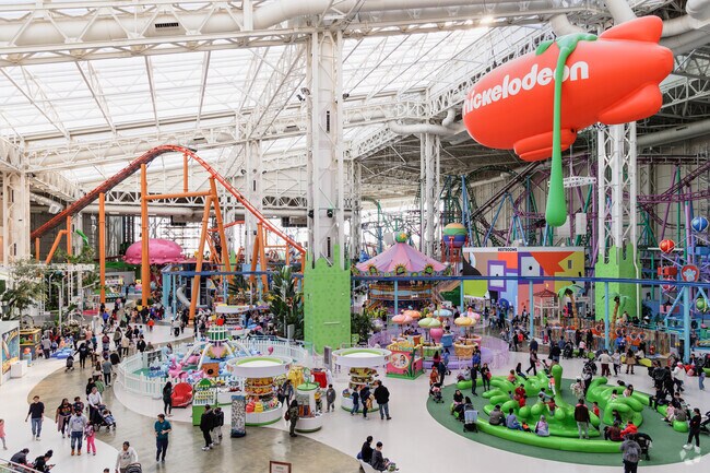 Crowds pack the Nickelodeon Universe at the American Dream mall in East Rutherford, NJ.