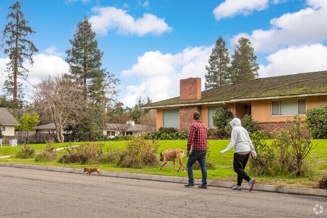 Take the dogs for a walk along the peaceful residential streets of the Bullard neighborhood.
