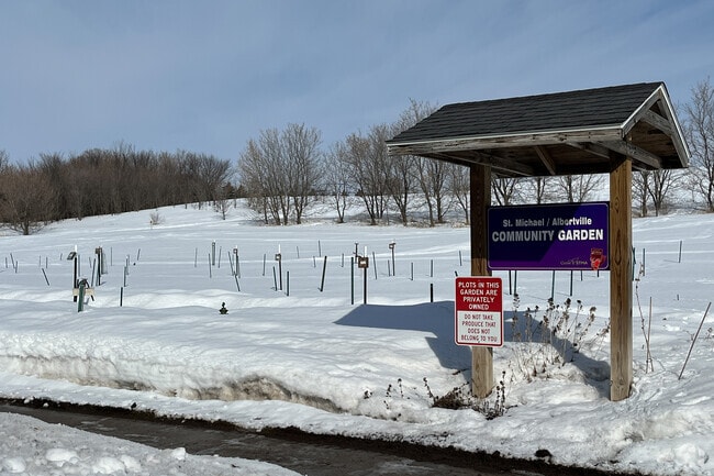 Residents of St. Michael can utilize their green thumbs at the community garden.