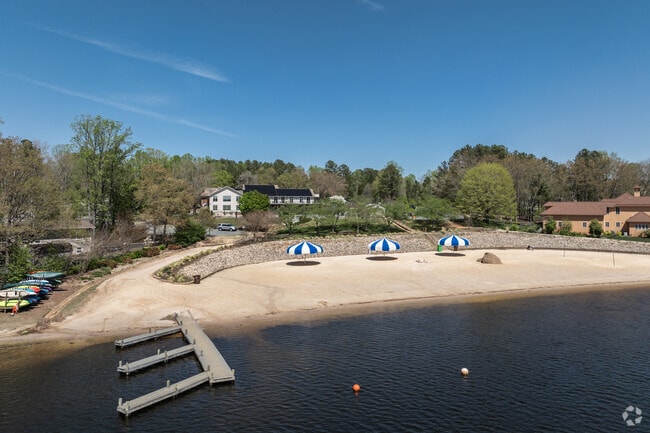 Enjoy a beautiful sunny day on the beach on Lake Monticello.