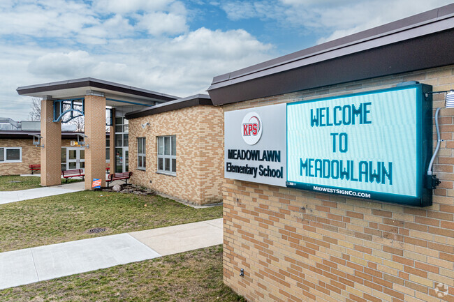 Meadowlawn Elementary School, sign.