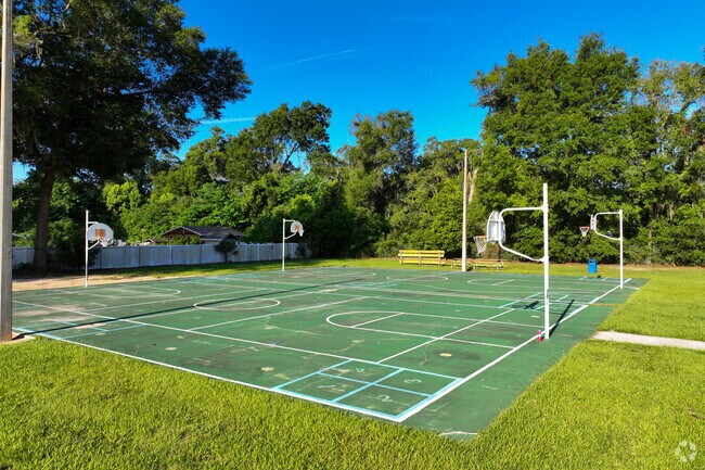 Oakcrest Elementary School has a full size basketball