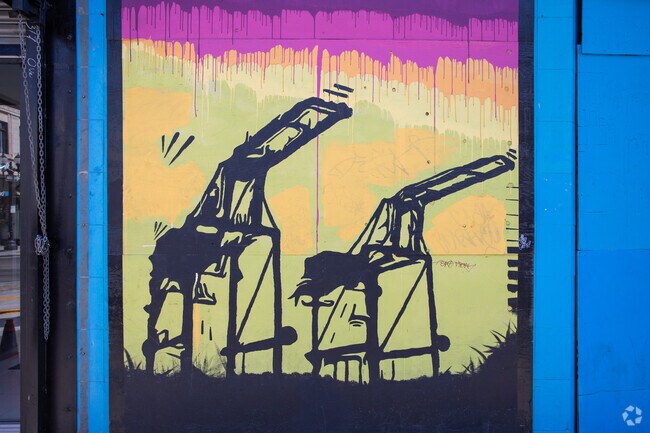 Street art decorates much of Oakland and Adam's Point is no different, with some great art near.