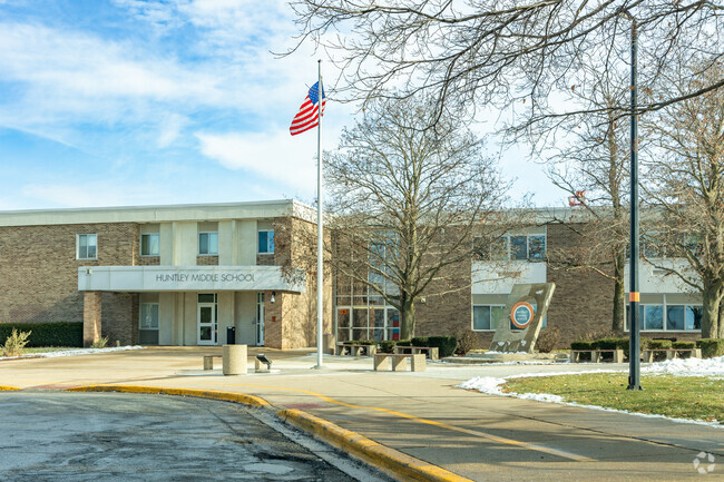 Huntley Middle School in Dekalb is a good sized school for child residents.