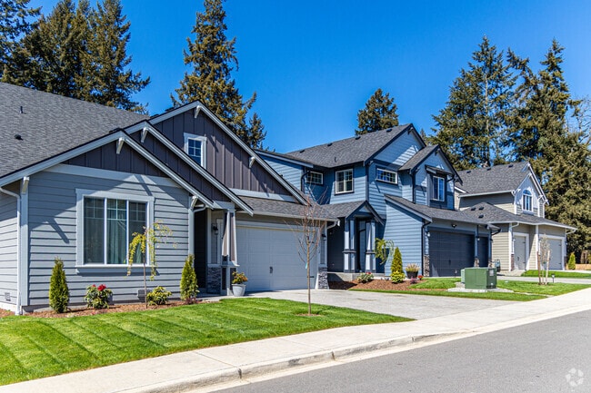 Brand new unsold homes in a new Spanaway neighborhood.