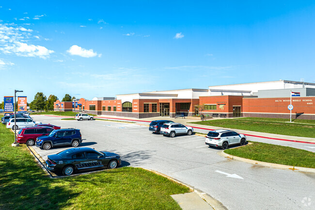 Delta Woods Middle School is located at the heart of suburban Lees Summit.