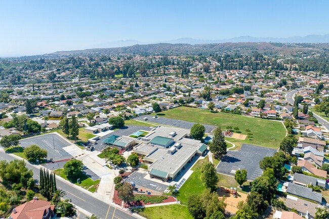Over view of Cyrus J Morris Elementary School in the city of Walnut, Ca.