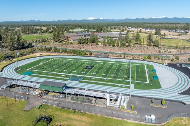 Students can compete on the football field and track at Summit High School in Summit West.