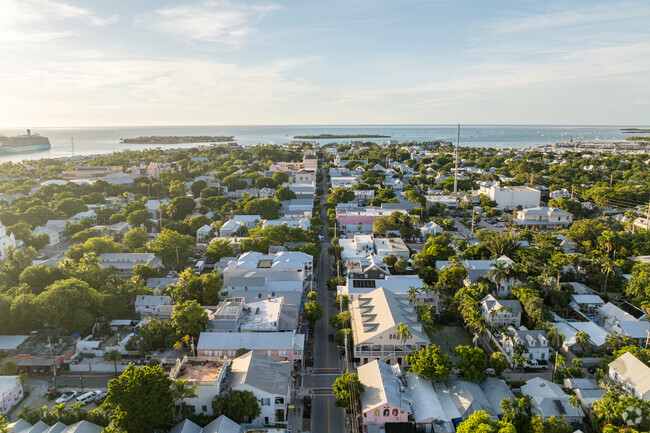 Duval Street runs across Key West offering an array of shops and eateries.