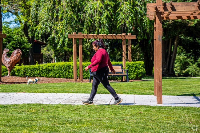 Doleshel Park allows the Kellogs Marsh residents to stretch their legs on a sunny afternoon.