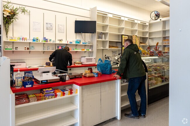 The Palisades Park neighborhood features lots of commercial shopping.