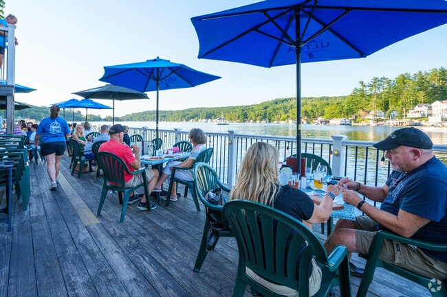Play your best hand on the deck at Shibleys at the Pier near Wolfeboro.