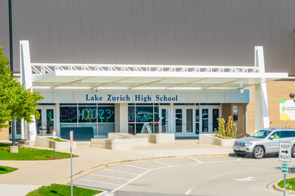 Lake Zurich High School is a highly rated public school with about 1,788 students (Niche.com).