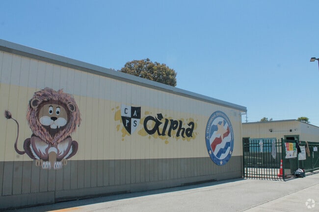 School pride on display at Cornerstone Academy Preparatory School, Kennedy, San Jose, CA.