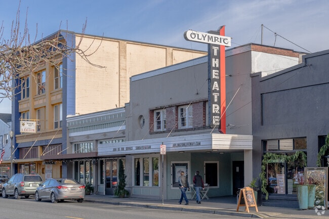 Catch a flick at the beautifully restored Olympic Theater in Arlington.