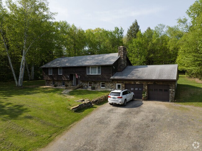 This split-level home with an attached garage is typical of Hartland.