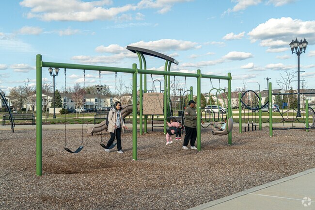 The swing sets at Discovery Park are great for children of all ages.