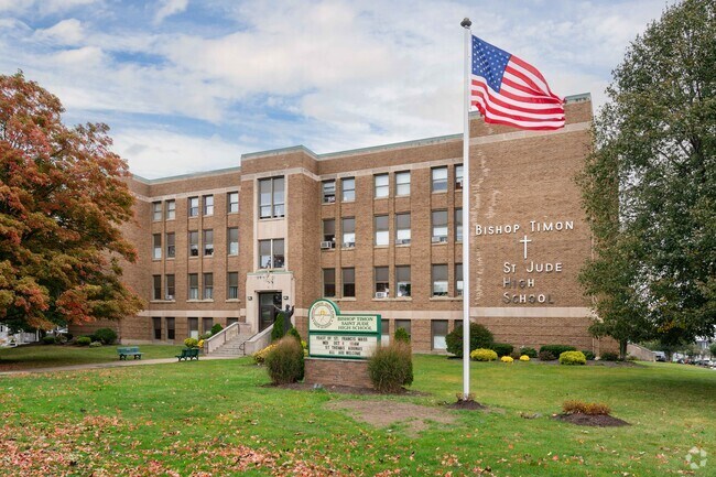 Bishop Timon High School in Abbott McKinley is a well-regarded all-boys private school.